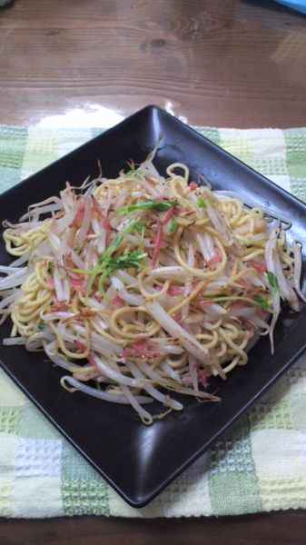 さくらえびともやしのあっさり焼きそば