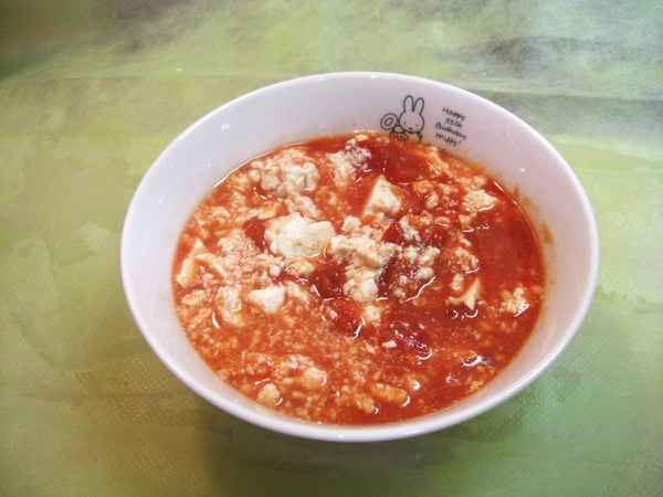 豆腐とトマトのチン
