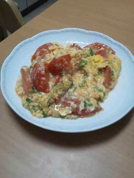 卵とトマトの中華風炒め