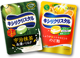 キシリクリスタル 宇治抹茶＆濃いミルク/しょうが＆シトラスミントのど飴