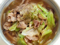 フライパンで中華風煮込みうどん
